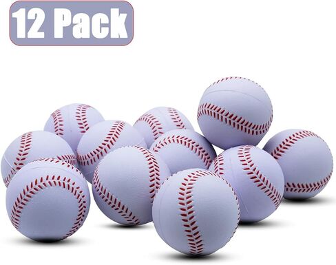 Magicorange 12 Pack Foam Baseballs Practice Foam Softballs 11 inch Training Baseballs Unmarked Baseball Soft Toss, Batting, Fielding, Hitting, Pitching in Kuwait