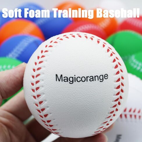 Magicorange 12 Pack Foam Baseballs Practice Foam Softballs 11 inch Training Baseballs Unmarked Baseball Soft Toss, Batting, Fielding, Hitting, Pitching in Kuwait
