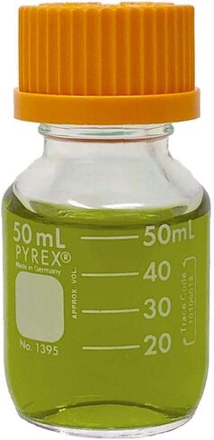 Corning PYREX 1395-50, 50mL Round Media Storage Bottles, with GL32 Screw Cap (Single) in Saudi Arabia