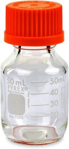 Corning PYREX 1395-50, 50mL Round Media Storage Bottles, with GL32 Screw Cap (Single) in Saudi Arabia