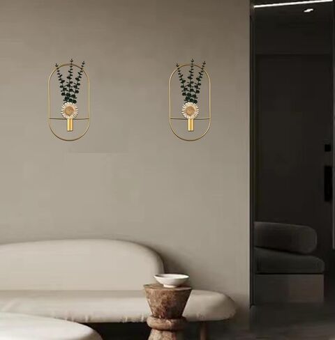 Black Plants Wall-Mounted Decor, Large Metal Wall Art for Living Room, Bedroom, Bathroom, Dining Room in Saudi Arabia