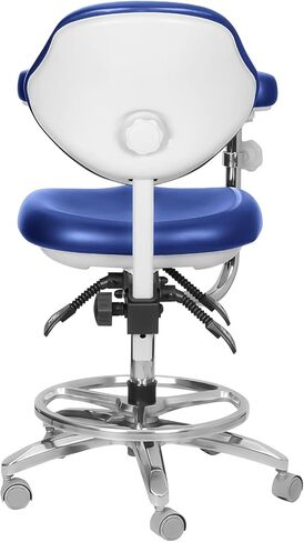 XUX Dual-use Dental Adjustable Seat Doctor's Stool Dental Assistance Chair with Foot Control 360 Degree Rotation Armrest QY-600M-B2 PU Leather in Saudi Arabia