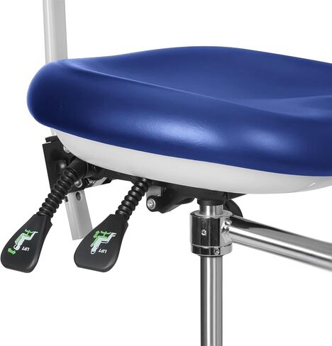 XUX Dual-use Dental Adjustable Seat Doctor's Stool Dental Assistance Chair with Foot Control 360 Degree Rotation Armrest QY-600M-B2 PU Leather in Saudi Arabia