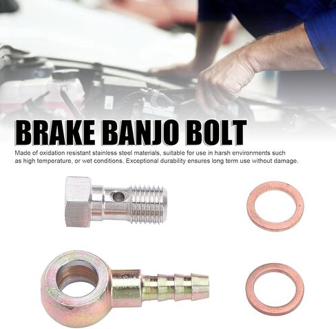 7/16inx20 UNF Banjo Adapter Stainless Steel Brake Reservoir Banjo Bolt Kit with 8mm Barb for Transport Systems in Saudi Arabia