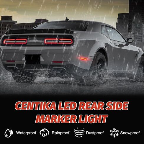 Amber LED Side Marker Lights LED Front Bumper Fender Sidemarker Lamp Compatible with 2015 2016 2017 2018 2019 2020 Dodge Challenger Parking Signal Lamps & Smoke Lens, 2pcs in Saudi Arabia