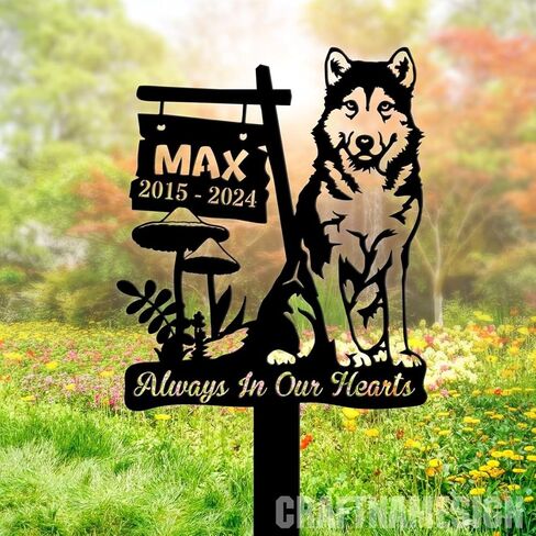 Custom Dog Grave Marker, Dog Breed Sign, Dog Memorial Gift, Garden Sign, Dogs Lovers Gift in Saudi Arabia