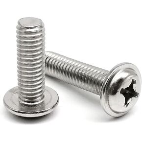 10-50pcs m1.4 m1.6 m2 m2.5 m3 m4 m5 m6 cross phillips ban block bolt blood مع طوق الغسالة 304 A2-70 من الفولاذ المقاوم للصدأ PWM DIN967 (14 مم ، 50pcs M1.4) in Kuwait