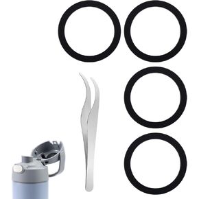 4pcs Black Bottle Seal O-Ring, Silicone Water Bottle Seals Rings Lid Leak-Proof Gaskets Replacement Accessories for Thermos FUNTAINE 16 Ounce Stainless Steel Vacuum Insulated Parts in Saudi Arabia