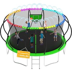 1500 رطل Tranpoline Outdoor 8 10 12 14 16ft tranpoline للأطفال والبالغين ، 【من السهل التثبيت والبناء لآخر tranpolines الترفيه in Kuwait