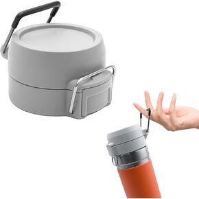 غطاء بديل لـ Stanley Quick Flip Go ، Top Cover متوافق مع Cup Cup 24oz 36 أوقية ، غطاء زجاجة ماء One Button لـ Stanley Quick Flip Go و Leakproof و BPA خالية من BPA (رمادي) in Kuwait