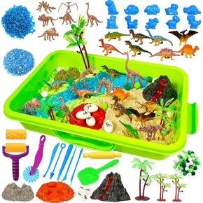 Bbiamsleep Unicorn Sensory Bin, 493 Pcs Unicorn Sand Kit with Sandbox 3.3 lbs Color Sensory Sand 6 Castle Mould 9 Tools for Birthday Party in Kuwait