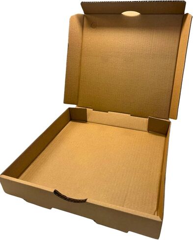 Bizza Box (حزمة من 50) B -Flute المموج - مربع بيتزا جودة المطعم ، مقاومة للشفى ، تهوية (12 بوصة - 12x12x2) in Saudi Arabia