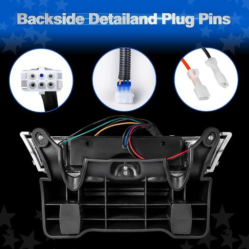 NOKINS Club Car Precedent Light Kit with Bumper for Club Car Precedent 2004-UP Electric Gas Golf Cart - 12V LED Headlight & Turn Signal Light(Fit #102524800/1025248-01) in Kuwait