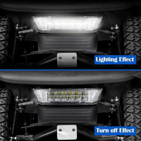 NOKINS Club Car Precedent Light Kit with Bumper for Club Car Precedent 2004-UP Electric Gas Golf Cart - 12V LED Headlight & Turn Signal Light(Fit #102524800/1025248-01) in Kuwait