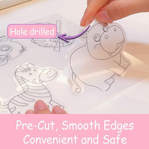 Shrink Fun 75PCS Shrinky Dinks Craft Kits for Kids, Includes 24 Pre Cut Sea Animals Charms, 24 Learning Cards and More, Keychain&Necklace Making Set for Boys and Girls, Craft Activity for Party Age 6+ in Kuwait