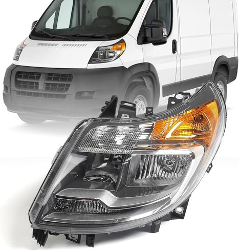 5 Pins Headlight Assembly for Ram ProMaster Cargo Van 1500 2500 3500 2014-2022 Halogen Headlamp w/o DRL Right Passenger Side RH 4725944AK CH2503254 in Kuwait