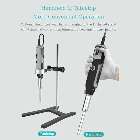 High-Speed Handheld Homogenizer for Cell & Tissue, 6 Adjustable Gears, 0.5-250ml Dispersing Mixer for Homogenization & Mixing, 10+6mm Charge, Lab Essential in Saudi Arabia