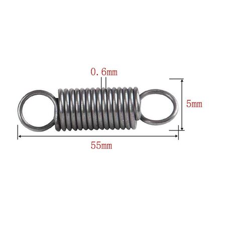 Pull Spring Double Loop Closed Hook, Loop Hook Extension Spring Pack of 10 Spring Steel 0.6x5x55mm in Kuwait