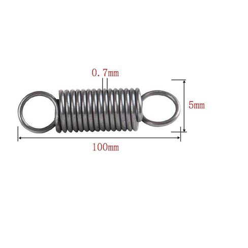 Pull Spring Double Loop Closed Hook, Pack of 10 Extension Spring Loop Hook Tension Spring 0.7x5x(15-100) mm(0.7 x 5 x 100 mm) in Kuwait