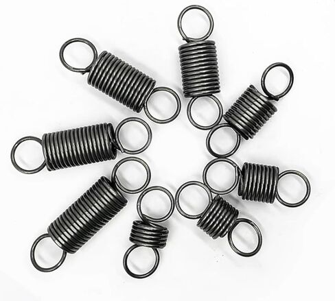 Pull Spring Double Loop Closed Hook, Extension Spring Loop Hook Tension Spring Pack of 10, Wire Diameter 0.7 mm, OD 10 mm, Free Length 50 mm in Saudi Arabia