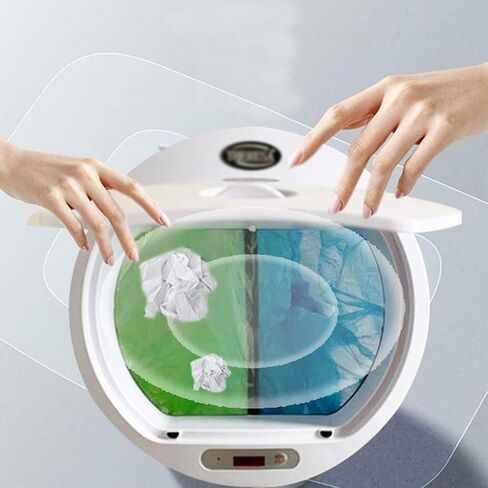 16L Automatic Intelligent Sensor Smart Trash Can Intelligent Waste Bin Sensor Dustbin Plastic Household Dry and Wet Trash Bin(C) in Saudi Arabia