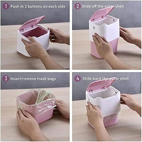 سوب سطح المكتب Can Mini Office Office STROPER BIN BIN BANTHER BIN TABLE طاولة الطعام القمامة علبة سلة المهملات (DINOSAUR WHITE-DINOSAUR DOIDLE4) in Saudi Arabia