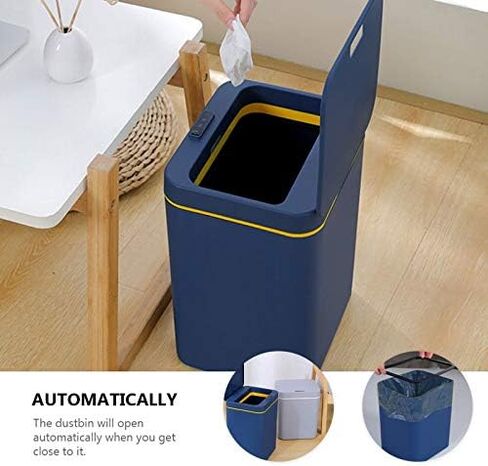Intelligent Trash Can Contactless Garbage Can Automatic Induction Dustbin Suitable for Study, Living Room in Saudi Arabia