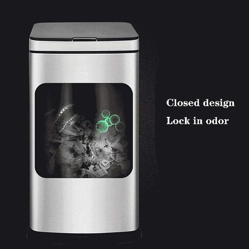 Intelligent Trash Can Sensor Dustbin Smart Sensor Waste Bin Home Rubbish Can for Kitchen Bathroom Garbage(E,15L) in Saudi Arabia