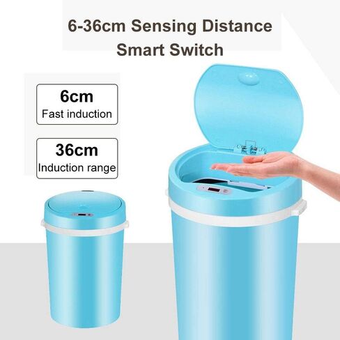 16L Automatic Induction Trash Can Touchless Smart Motion Sensor Rubbish Waste Bin Waste Garbage Bin in Saudi Arabia
