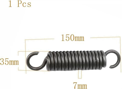 Springs,dualhooksprings, Spring Steel, Wire Diameter 7 mm, OD 35 mm, Free Length 100-200 mm, 1 Pcs(7 x 35 x 180 mm) in Kuwait
