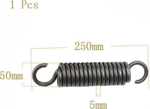 Springs,dualhooksprings, Spring Steel , Wire Diameter 5 mm, OD 50 mm, Free Length 200-500 mm, 1 Pcs(5 x 50 x 260 mm) in Kuwait