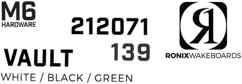 Ronix Boat Vault Wakeboard 212071 | 139 CM White Black Green in Saudi Arabia