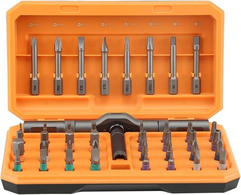 42 في 1 مجموعة راتشيت ، أجزاء مغناطيسية من سبائك الصلب مع مقبض السقاطة المرن ، تخزين محمول للإصلاح الإلكتروني والأثاث والكمبيوتر in Kuwait