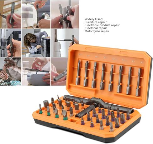 42 في 1 مجموعة راتشيت ، أجزاء مغناطيسية من سبائك الصلب مع مقبض السقاطة المرن ، تخزين محمول للإصلاح الإلكتروني والأثاث والكمبيوتر in Kuwait