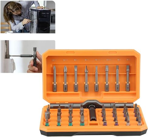 42 في 1 مجموعة راتشيت ، أجزاء مغناطيسية من سبائك الصلب مع مقبض السقاطة المرن ، تخزين محمول للإصلاح الإلكتروني والأثاث والكمبيوتر in Kuwait