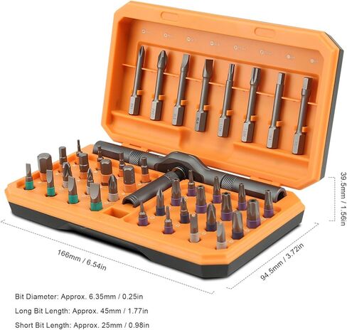 42 في 1 مجموعة راتشيت ، أجزاء مغناطيسية من سبائك الصلب مع مقبض السقاطة المرن ، تخزين محمول للإصلاح الإلكتروني والأثاث والكمبيوتر in Kuwait