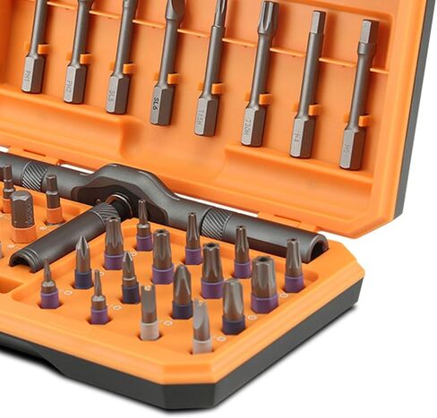 42 في 1 مجموعة راتشيت ، أجزاء مغناطيسية من سبائك الصلب مع مقبض السقاطة المرن ، تخزين محمول للإصلاح الإلكتروني والأثاث والكمبيوتر in Kuwait