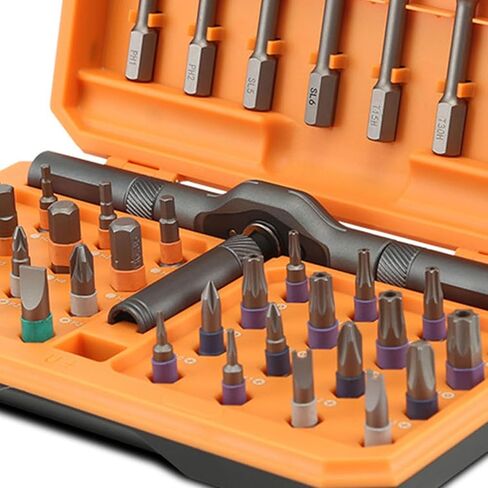 42 في 1 مجموعة راتشيت ، أجزاء مغناطيسية من سبائك الصلب مع مقبض السقاطة المرن ، تخزين محمول للإصلاح الإلكتروني والأثاث والكمبيوتر in Kuwait