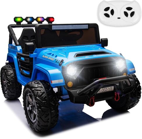 NEWQIDA 24V 2 Seater Ride on Car w/Remote Control 4wd Kids Electric Vehicles Ride on Toys Car, EVA Tires Wheels, 20" Spacious Seat, LED Lights, Music, Spring Suspension, 4x200W Motors, Hot Pink in Kuwait