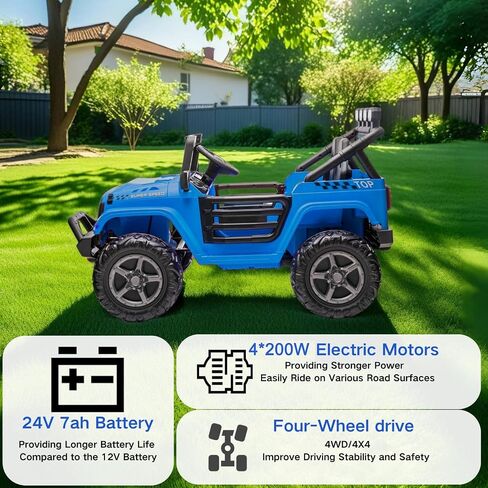 NEWQIDA 24V 2 Seater Ride on Car w/Remote Control 4wd Kids Electric Vehicles Ride on Toys Car, EVA Tires Wheels, 20" Spacious Seat, LED Lights, Music, Spring Suspension, 4x200W Motors, Hot Pink in Kuwait