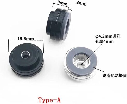 4pcs 2020 Aluminum Profile Foot Pads Anti-Vibration Anti-Slip Support feet Aluminum Rod Connector(Black,19.5mm*9mm*2mm) in Kuwait