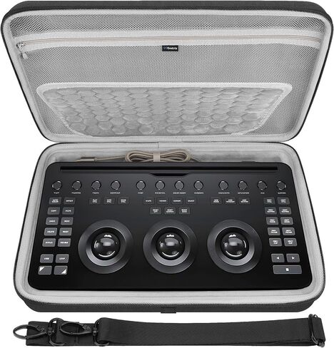 Geekria Hard Shell Travel Careing Case ، حقيبة واقية إيفا متوافقة مع Blackmagic Design Davinci حلقة ألوان صغيرة (رمادية داكنة) in Saudi Arabia