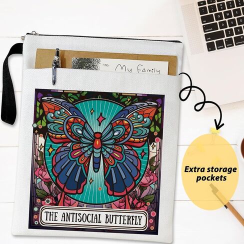 Reading is My Therapy - Daisy Flower Book Sleeve, Book Lovers Gifts Book Pouch Book Sleeve with Zipper and Front Pocket Reader Gifts Birthday Gifts for Adult Teen Teacher -12 in Saudi Arabia