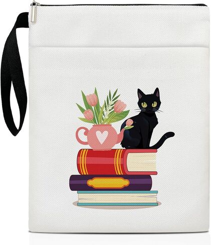 Reading is My Therapy - Daisy Flower Book Sleeve, Book Lovers Gifts Book Pouch Book Sleeve with Zipper and Front Pocket Reader Gifts Birthday Gifts for Adult Teen Teacher -12 in Saudi Arabia