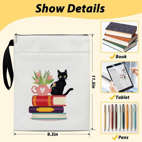 Reading is My Therapy - Daisy Flower Book Sleeve, Book Lovers Gifts Book Pouch Book Sleeve with Zipper and Front Pocket Reader Gifts Birthday Gifts for Adult Teen Teacher -12 in Saudi Arabia