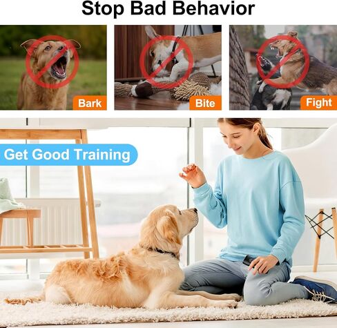 Dog Bark Deterrent Devices Anti Barking Device for Dogs Ultrasonic Bark Stopper Portable Dog Training Tool Indoor Outdoor Up to 50ft Correct Bad Behavior of Own or Neighbor's Dog (Orange) in Saudi Arabia