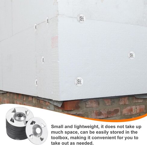 Harfington 100pcs Foam Board Squarers غسالات 1-1/8 بوصات غسالة جدار فولاذية مجلفنة لتثبيت لوحات لوحة الرغوة تثبيت التثبيت in Kuwait