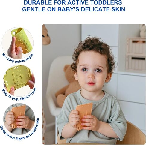 SiliABCs Alphabet Flash Cards, Non-Toxic Silicone Baby Toddler Flash Cards, Montessori Sensory ABC Toys, Preschool Learning Activities, Dishwasher Safe Silicone ABC Letters Flashcards in Saudi Arabia
