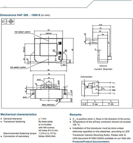 1PCS HAT1000-S Current Sensor محولات حلقة 1000A in Saudi Arabia