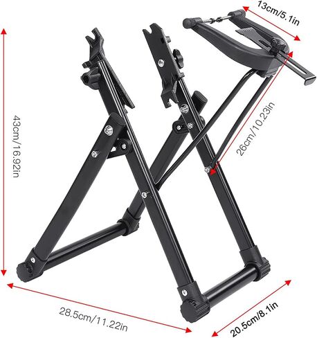 Ejoyous Wheel Truing Stand, Foldable Maintenance Holder Stand, Sturdy Cycling Repair Stand Accessory Fit for 16 to 29 Inch Wheel in Saudi Arabia